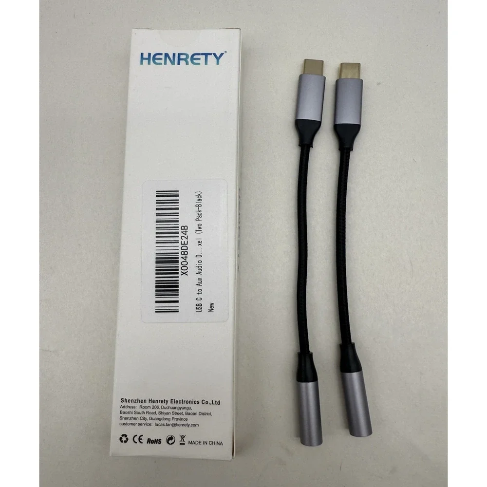 USB C to Aux Audio Dongle Cable Cord, Type C to 3.5Mm Female Headphone Jack Adap